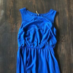 Bisou Bisou Dress - size 2, royal blue, high-low, condition excellent